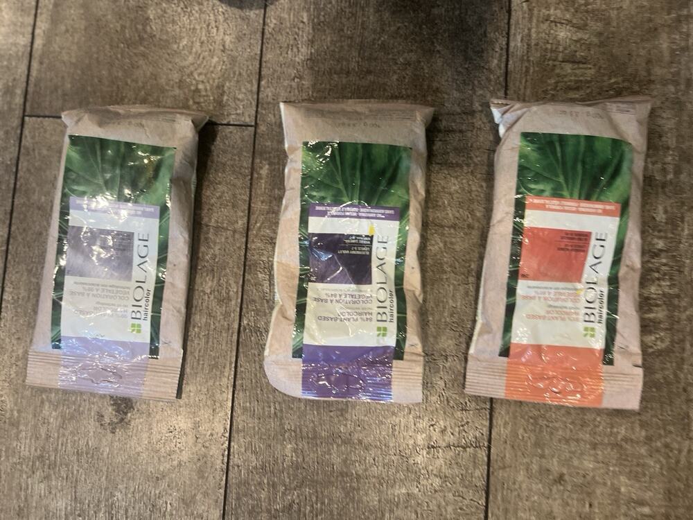 Lot Of 3 Biolage Plant-Based Hair Color Variety Of Colors. See Description